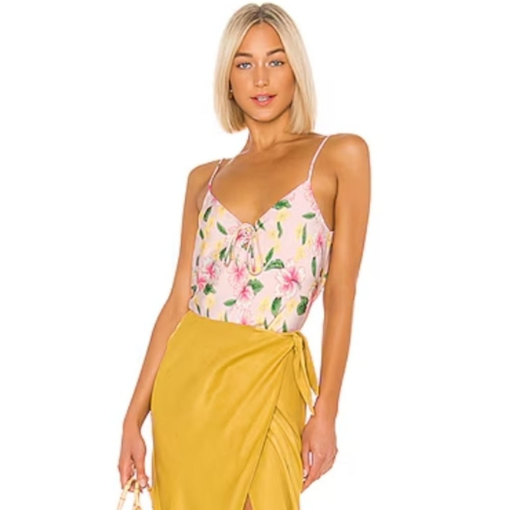 LPA Bella Floral V Neck Tank Top Size Small Color Layla Floral